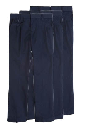 Girls Pants Regular/ Relaxed Fit 3pck (Navy)