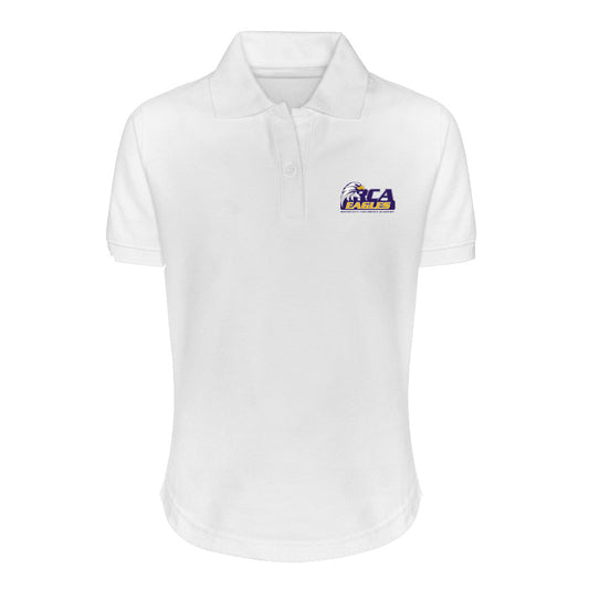 Junior (Girls) Top Polo Short Sleeve (White)